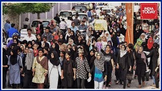 Aligarh University Students Protest Forced Entry Of Outsiders Demanding Portrait Removal