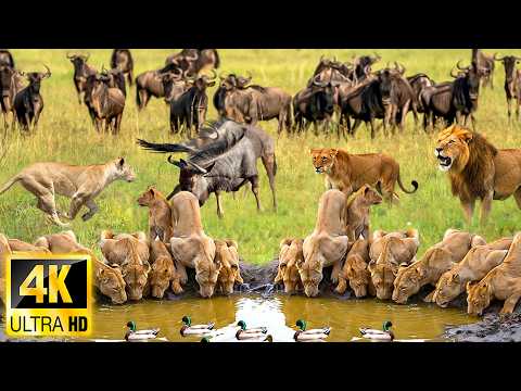 4K African Animals: Hwange National Park - Amazing African Wildlife Footage with Real Sounds in 4K