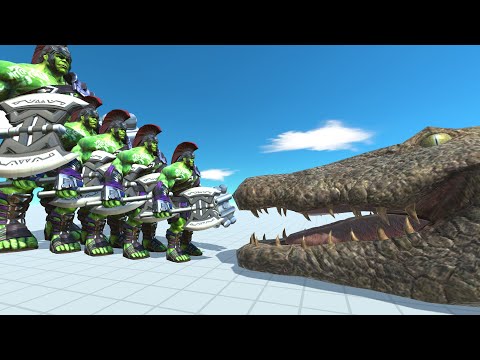 Gladiator Hulk Of Growing vs Reptiles - Animal Revolt Battle Simulator