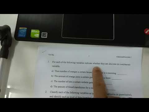 Statistics: Discrete or Continuous Variables, 180128