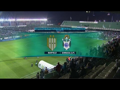 Fútbol en vivo. Banfield - Gimnasia LP. Fecha 21. Torneo de Primera División 2015. FPT.