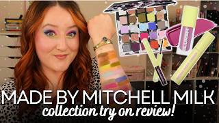 MADE BY MITCHELL MILK COLLECTION HAUL & TRY ON REVIEW! Eye Shadow Palette Swatches, Blursh & Mascara