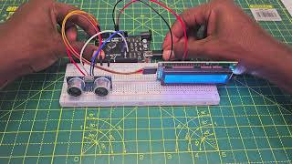 Download the video "Measuring distance with ultrasonic sensor and lcd display #arduino #project #diy DIY #fyp #somali"