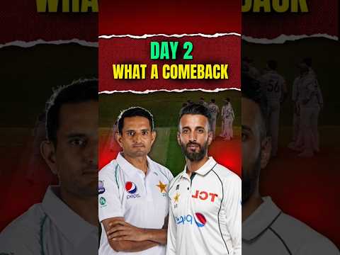 DAY 2 | WHAT A COMEBACK BY PAKISTAN😱😱 #ikhatooria #viral #pakvswestindies #firsttest #trending