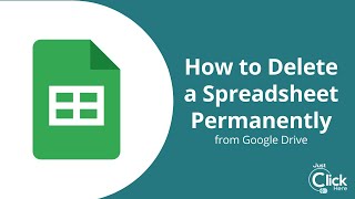 Delete a spreadsheet permanently from Google Drive