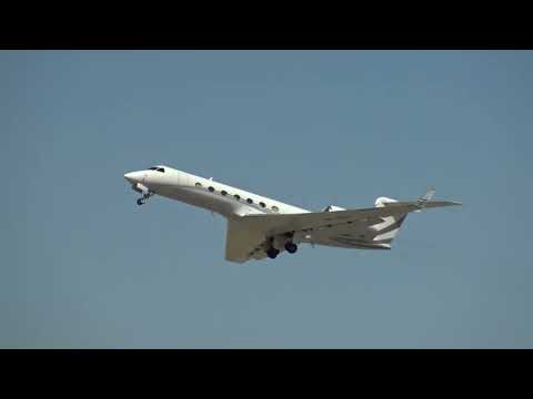 Private Gulfstream G550 4K-080 Take Off Malaga LEMG