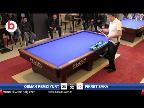 OSMAN REMZİ YURT & FİKRET SAKA Bilardo Maçı - KARADENİZ ŞAMPİYONASI - FİNAL ETABI-YARI FİNAL