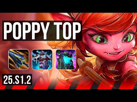 POPPY vs GNAR (TOP) | 6/1/4, 900+ games, Dominating | BR Challenger | 25.S1.2