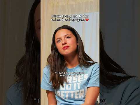 Olivia Rodrigo holding back tears to breakup song