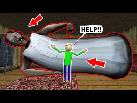 Big Granny vs Small Baldi  - Funny horror animation ( 2 minutes wite Granny #viral #funny