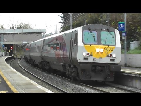 Irish Rail Enterprise Train + 201 Class Loco 206 - Harmonstown Station, Dublin
