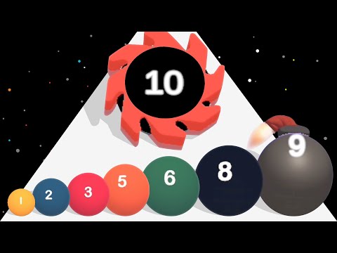 MERGE FALL 3D - ASMR Gameplay (Level Up Ball Digger) 1234567890