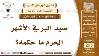 صورة 4935- حكم صيد البر في الأشهر الحرم - الشيخ صالح الفوزان