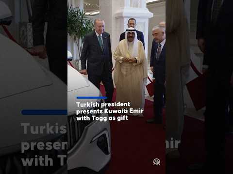 Turkish president presents Kuwaiti Emir with Togg as gift