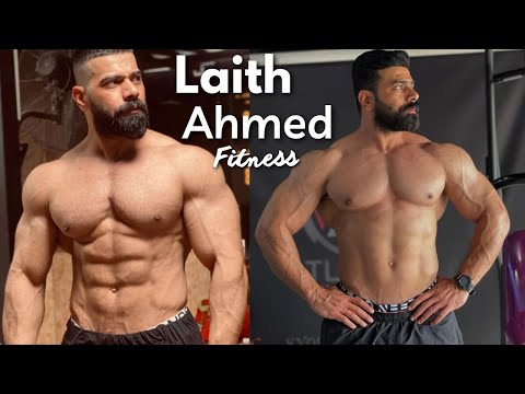 Bearded handsome hunk bodybuilder fitness