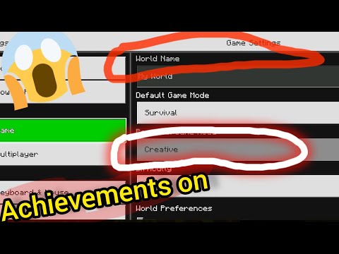 How to on achivement in creative mode in Minecraft pe in 1.20