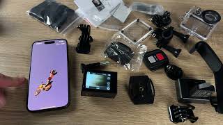Hiicam Action Cam 4K60FPS 40MP WiFi Unterwasserkamera Wasserdicht Overview, Unboxing und Anleitung