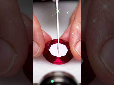 Cutting a rare red diamond ASMR