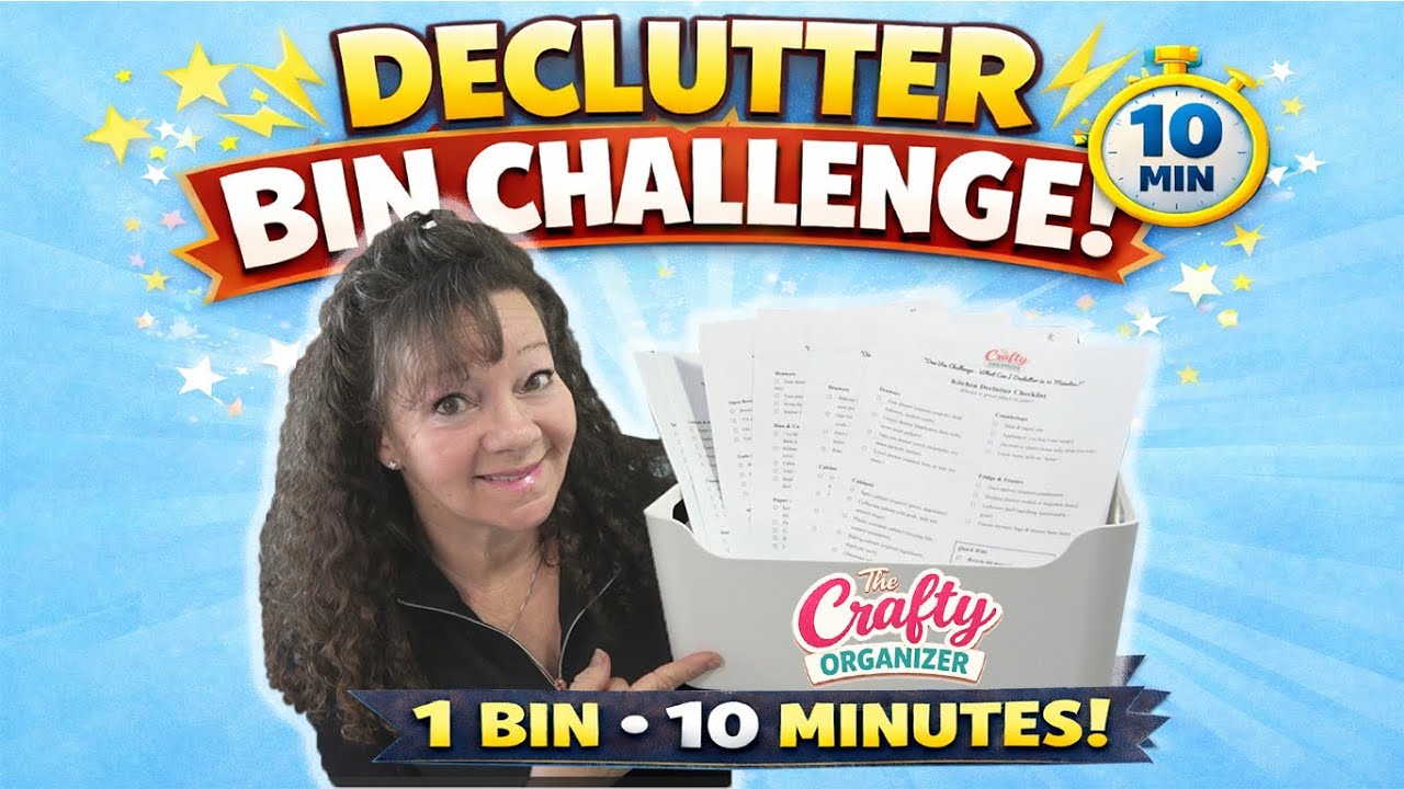 1 Bin - 10 Min Declutter Challenge!  Get Real Results!!!!