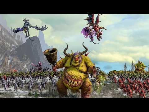 DAEMONS OF CHAOS vs HIGH ELVES - Warhammer cinematic battle