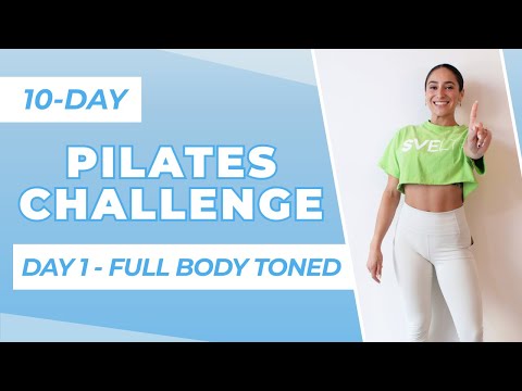 Full Body Toned | 10-Day Pilates Challenge - Day 1 | All Fitness Levels