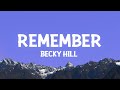 Becky Hill Remember Lyrics