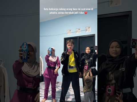 Satu keluarga jadi robot❤️#genji #kamenrider