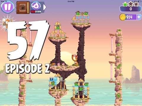 Angry Birds Stella Level 57 Episode 2 Beach Day Walkthrough