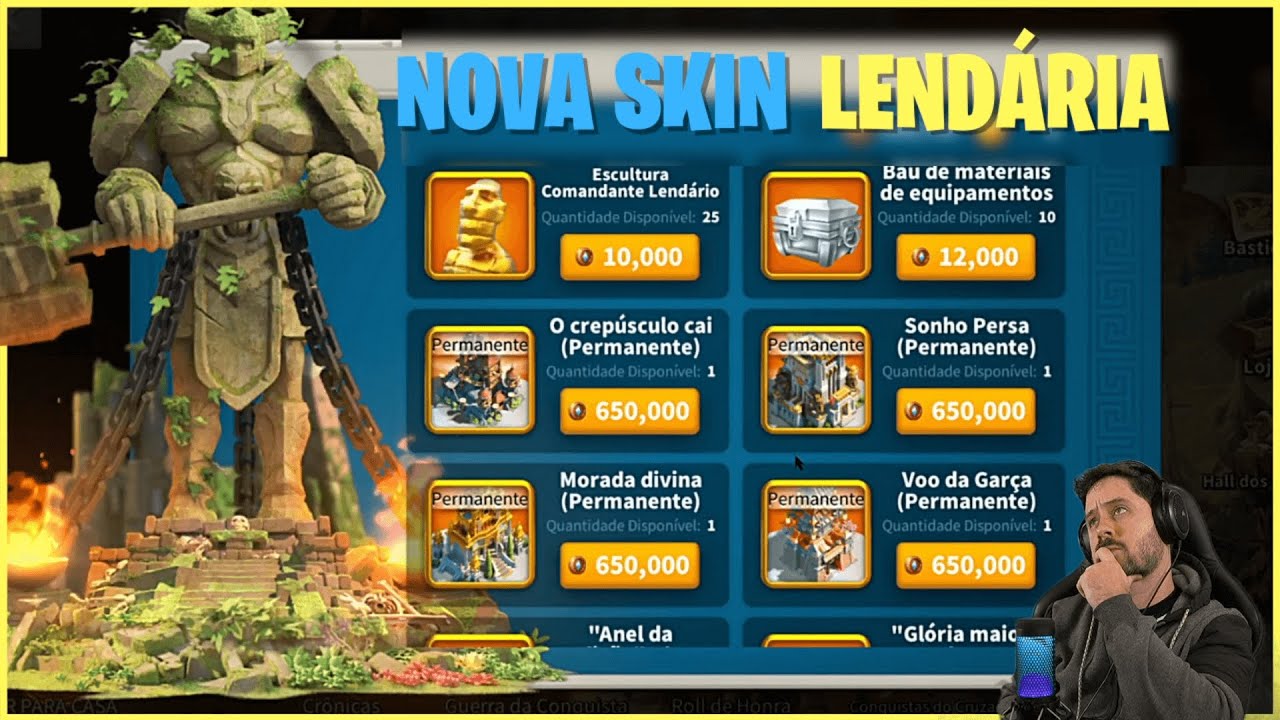 SKIN LENDÁRIA DO KVK - RISE OF KINGDOMS