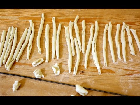 Pasta Grannies make fusilli