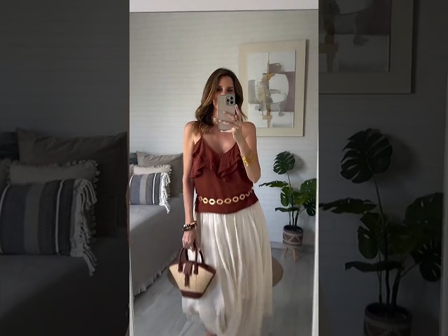 Vídeo relacionado con Chulianyouhuo Camiseta estampada para mujer, estilo bohemio, con estampado floral, informal, cuello redondo, manga corta, básica, Azul, XL