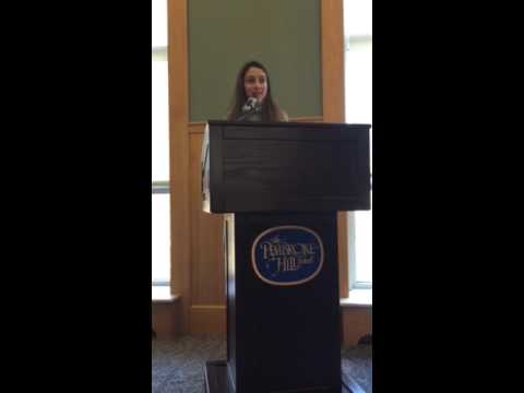 India Gaume accepts the Kenneth Smith Award