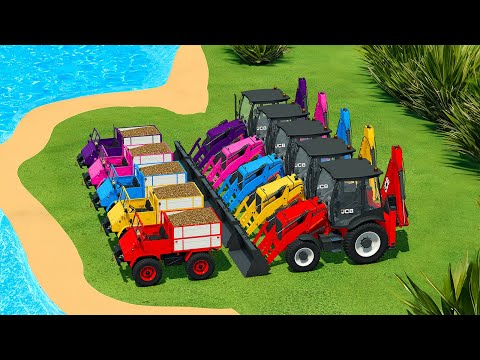 EXCAVATIONS WORK with RIGITRAC TRACTORS and TRUCKS - POTATOES - Farming Simulator 22