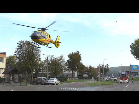 Ambulance helicopter landing and takeoff | Eurocopter EC-135
