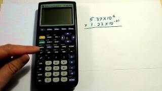 Entering scientific notation on a TI 83 or TI 84 calculator