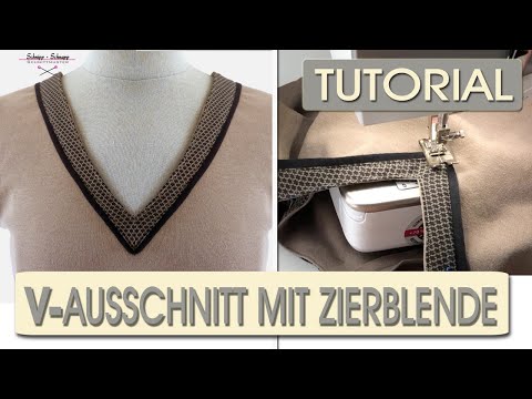 V-Ausschnitt mit Zierblende