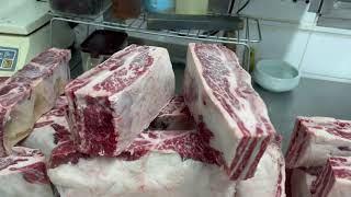 Korean beef spare ribs cutting skill (wong khalbi)