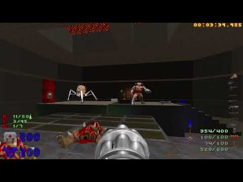 Spider Mastermind kills Cyberdemon in Gotcha!