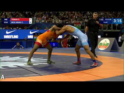 Qual. FS - 57 kg: S. TOMAR (IND) v. C. MOX ARIAS (GUA)