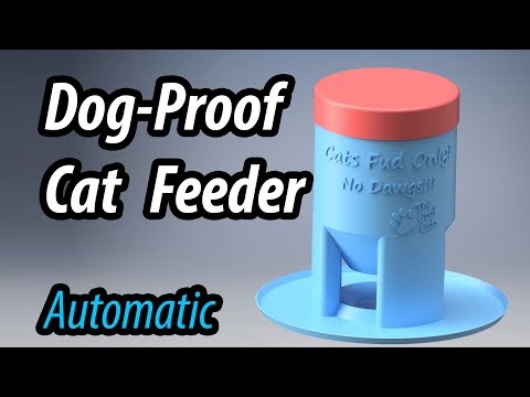 Dog-Proof Cat Feeder - 3D Printed