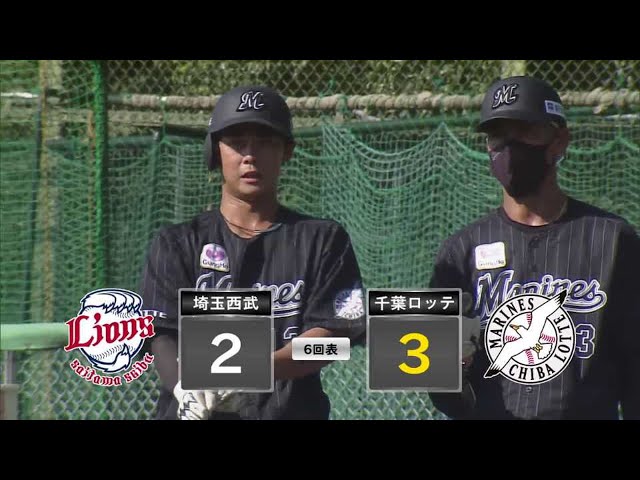 【ファーム】マリーンズ・平沢 ライトへ勝ち越しタイムリーヒットを放つ!! 2021/8/1 L-M(ファーム)