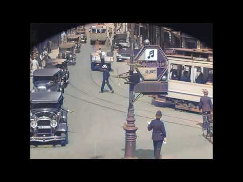 Stadsgezichten van Den Haag in 1929 in kleur! City of The Hague in color! [AI enhanced & colorized]