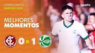 INTERNACIONAL SM 0 X 1 JUVENTUDE | MELHORES MOMENTOS | 3ª RODADA CAMPEONATO GAÚCHO 2026 | sportv