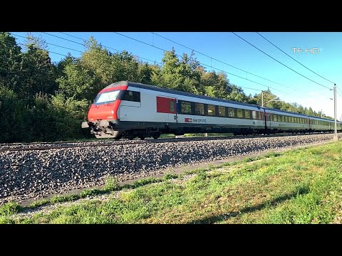 TRAINS IN SLOMO - Re 460 mit EW - Zug in Zeitlupe