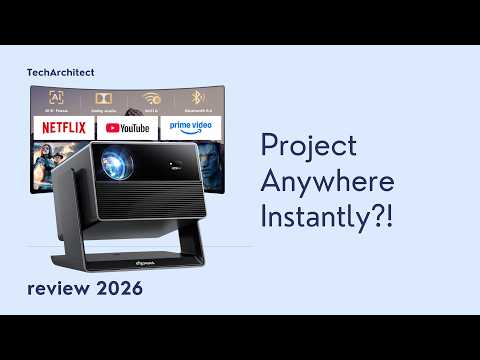 ELEPHAS Smart 4K Projector with WiFi and Bluetooth - Compatible with Netflix/Prime Video/YouTube, 270° Rotatable, AI Auto Focus & Keystone, Portable Home Theater Movie Projector for Indoor Outdoor video review thumbnail