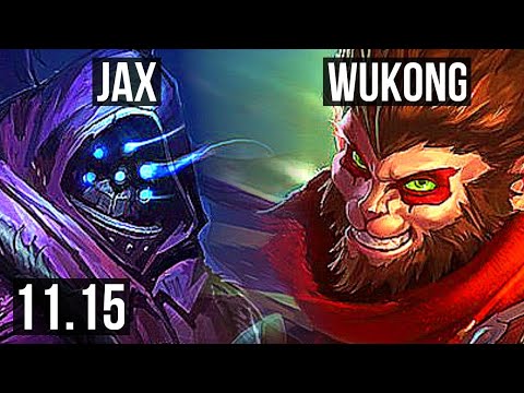 JAX vs WUKONG (TOP) | 7 solo kills, 1300+ games, 1.8M mastery | EUW Diamond | v11.15