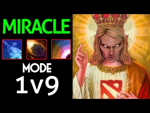Miracle- DOTA 2 Patch 7.03 [Invoker] Mode 1v9 So Hard