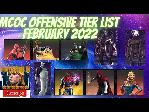 MCOC Offensive Tier List February 2022- Road To 500 Subscribers!
