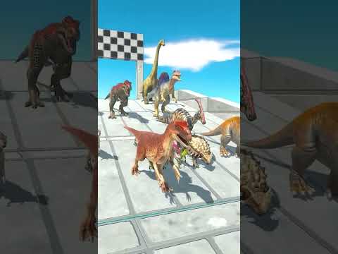 Speed Race All Dinosaurs in Beach Funny Champions ARBS #Shorts
