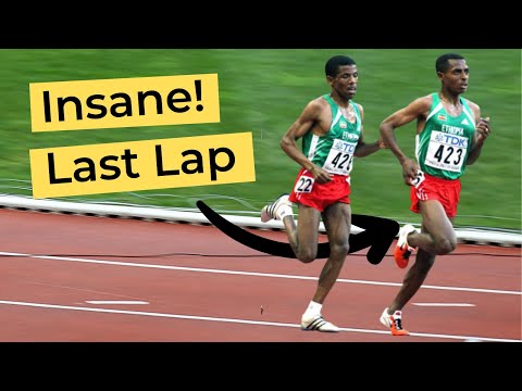 Most insane race finish ever, Kenenisa Bekele! Last lap pace? (Athens Olympics & Haile Gebrselassie)